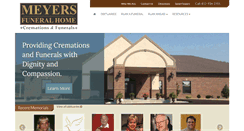 Desktop Screenshot of meyersfuneralhomes.com