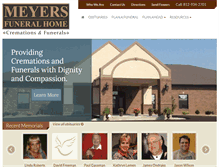 Tablet Screenshot of meyersfuneralhomes.com